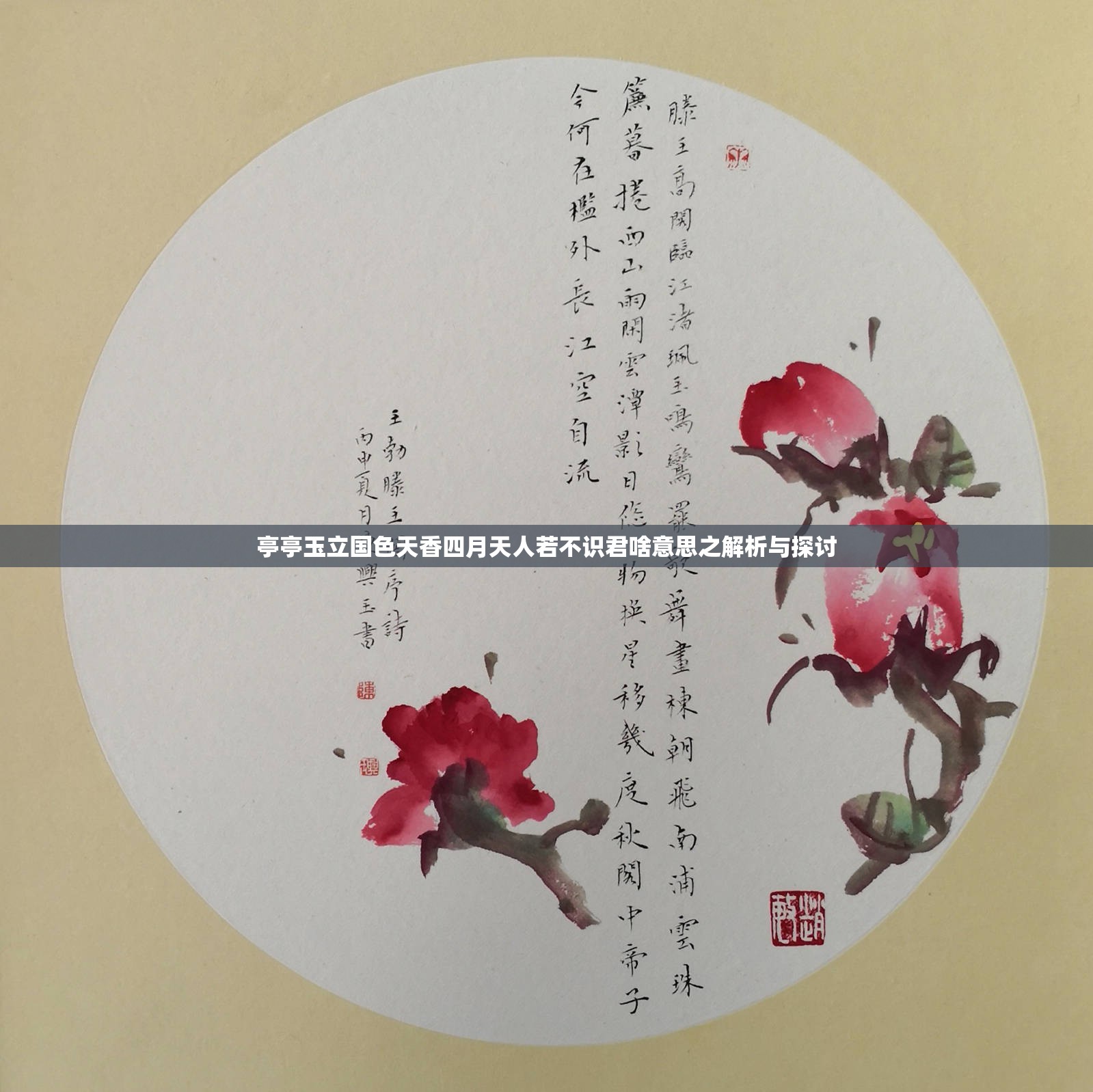 亭亭玉立国色天香四月天人若不识君啥意思之解析与探讨