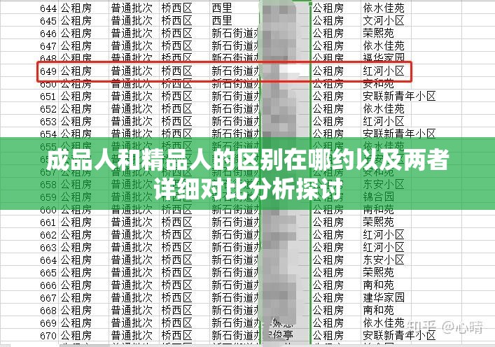 成品人和精品人的区别在哪约以及两者详细对比分析探讨