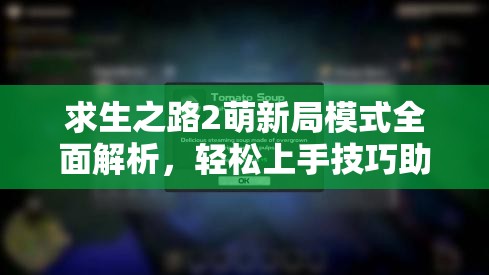 求生之路2萌新局模式全面解析，轻松上手技巧助你畅享刺激末日生存之旅
