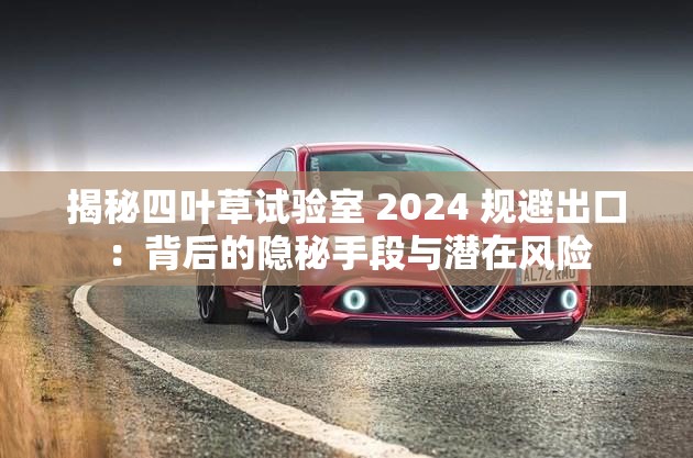 揭秘四叶草试验室 2024 规避出口：背后的隐秘手段与潜在风险