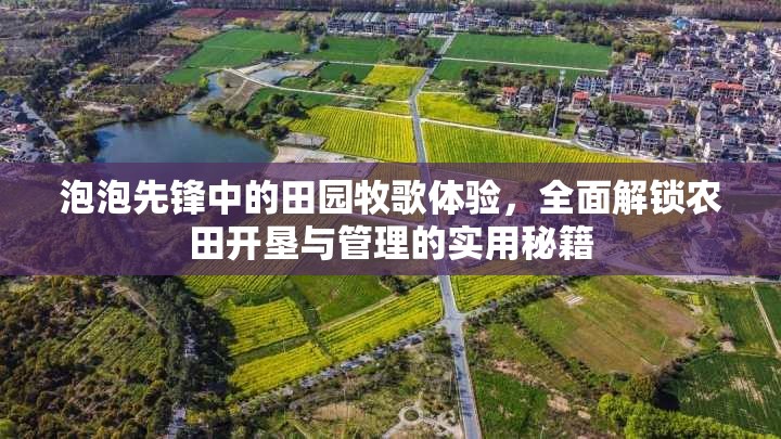 泡泡先锋中的田园牧歌体验，全面解锁农田开垦与管理的实用秘籍