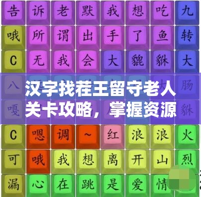 汉字找茬王留守老人关卡攻略，掌握资源管理的艺术与策略轻松过关