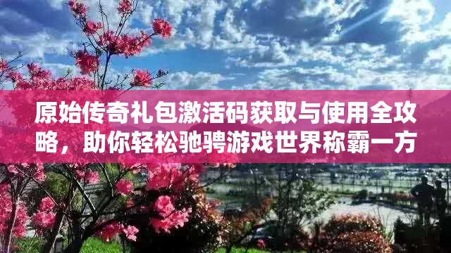 原始传奇礼包激活码获取与使用全攻略，助你轻松驰骋游戏世界称霸一方！