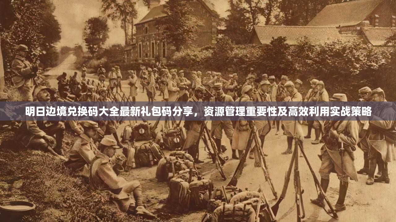 明日边境兑换码大全最新礼包码分享，资源管理重要性及高效利用实战策略
