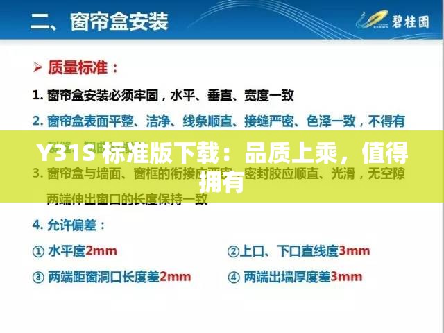 Y31S 标准版下载：品质上乘，值得拥有
