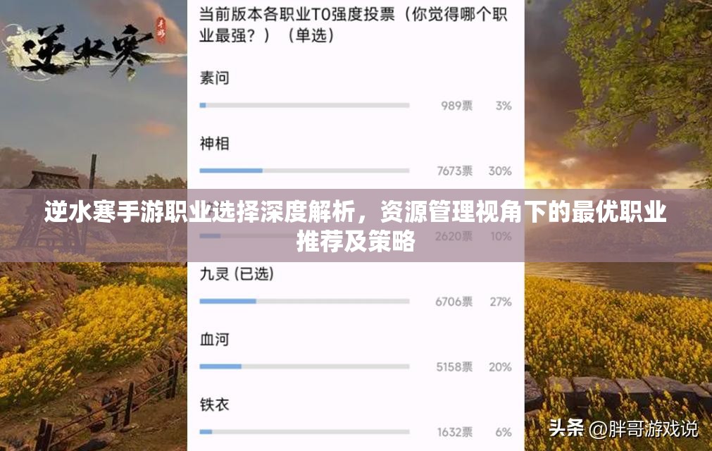逆水寒手游职业选择深度解析，资源管理视角下的最优职业推荐及策略