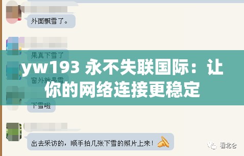 yw193 永不失联国际：让你的网络连接更稳定