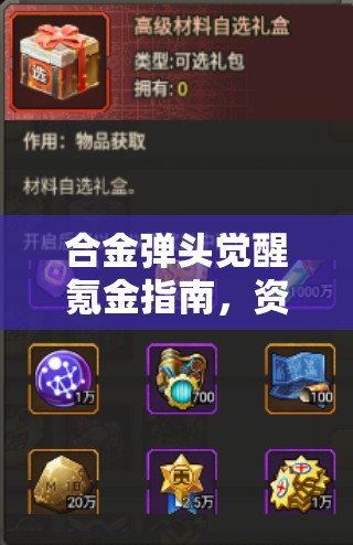 合金弹头觉醒氪金指南，资源管理重要性及高效氪金使用策略解析
