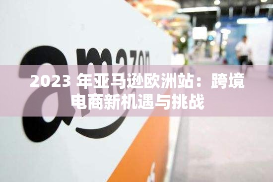 2023 年亚马逊欧洲站：跨境电商新机遇与挑战