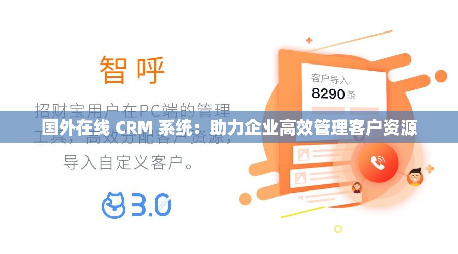 国外在线 CRM 系统：助力企业高效管理客户资源