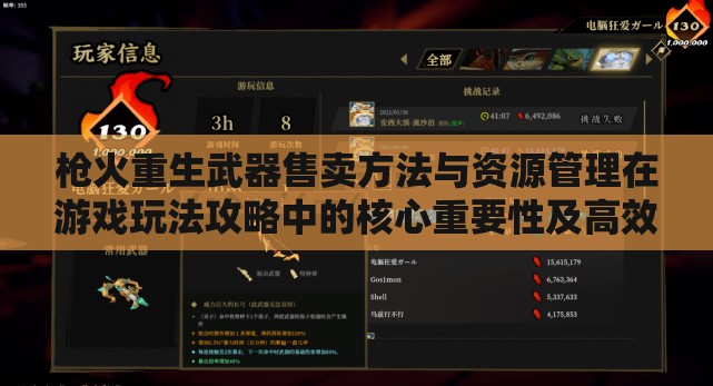 枪火重生武器售卖方法与资源管理在游戏玩法攻略中的核心重要性及高效实施策略