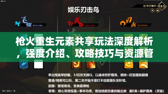 枪火重生元素共享玩法深度解析，强度介绍、攻略技巧与资源管理优化指南
