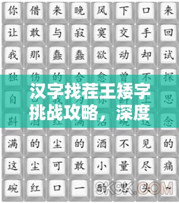 汉字找茬王矮字挑战攻略，深度解析如何找出15个字并顺利通关