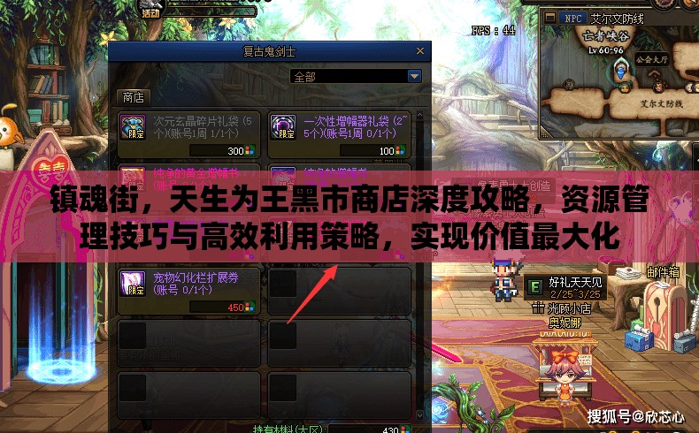 镇魂街，天生为王黑市商店深度攻略，资源管理技巧与高效利用策略，实现价值最大化