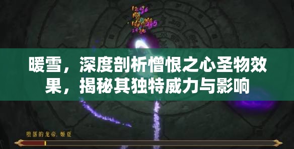 暖雪，深度剖析憎恨之心圣物效果，揭秘其独特威力与影响