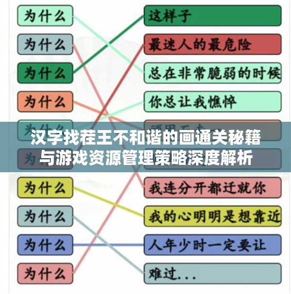 汉字找茬王不和谐的画通关秘籍与游戏资源管理策略深度解析
