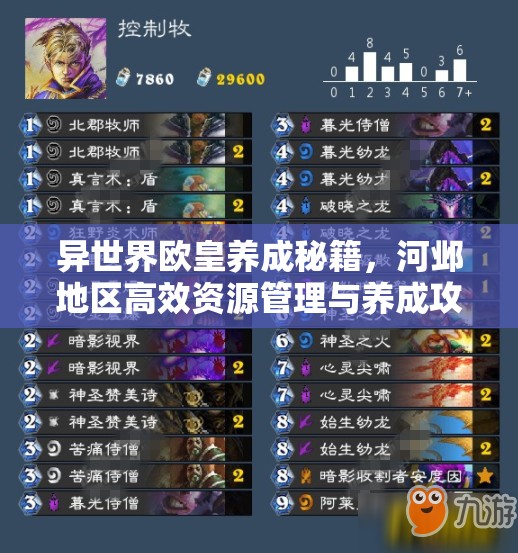 异世界欧皇养成秘籍，河邺地区高效资源管理与养成攻略详解