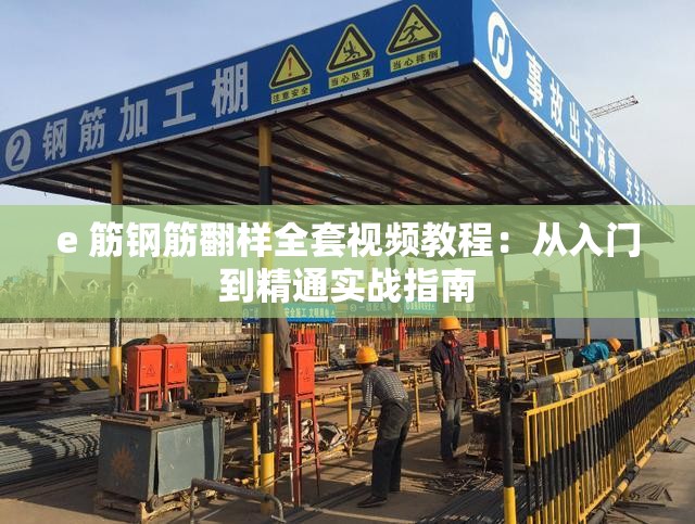 e 筋钢筋翻样全套视频教程：从入门到精通实战指南
