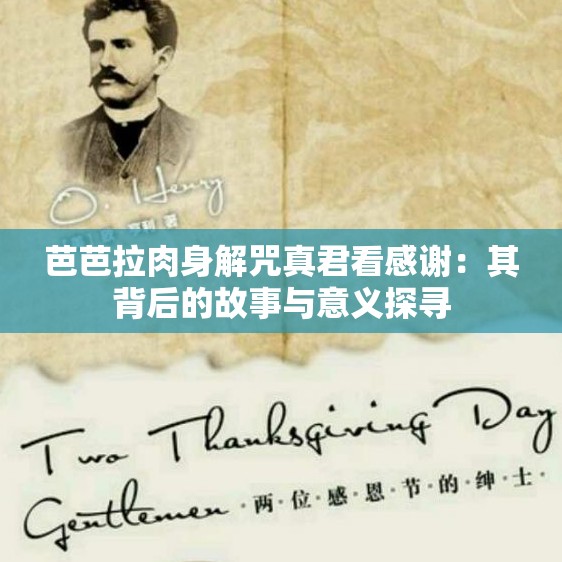 芭芭拉肉身解咒真君看感谢：其背后的故事与意义探寻