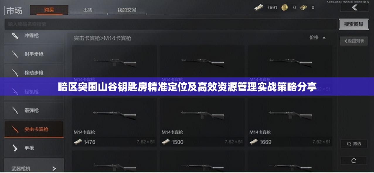 暗区突围山谷钥匙房精准定位及高效资源管理实战策略分享