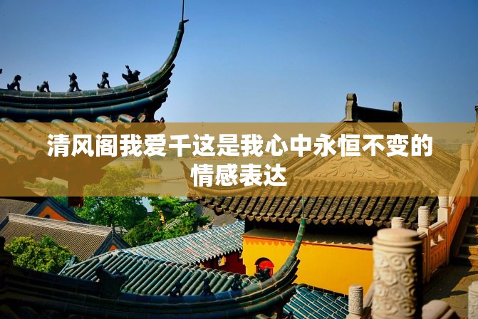清风阁我爱千这是我心中永恒不变的情感表达