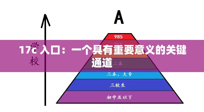 17c 入口：一个具有重要意义的关键通道