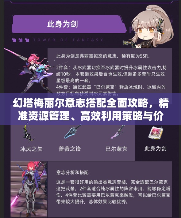 幻塔梅丽尔意志搭配全面攻略，精准资源管理、高效利用策略与价值最大化指南