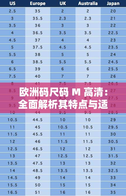 欧洲码尺码 M 高清：全面解析其特点与适用人群