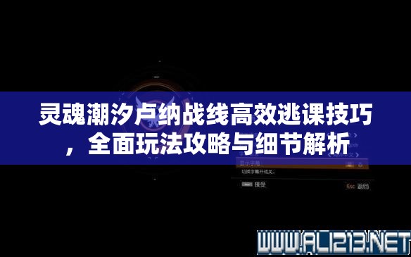 灵魂潮汐卢纳战线高效逃课技巧，全面玩法攻略与细节解析