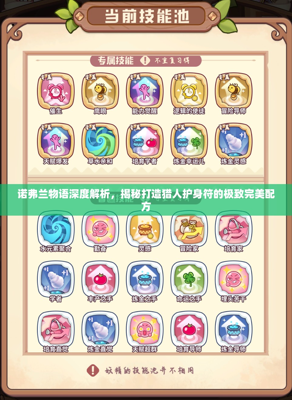 诺弗兰物语深度解析，揭秘打造猎人护身符的极致完美配方