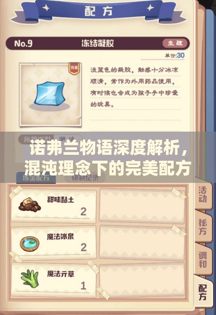 诺弗兰物语深度解析，混沌理念下的完美配方研发秘籍全解锁