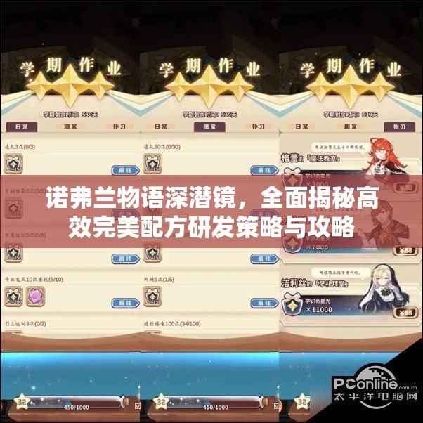 诺弗兰物语深潜镜，全面揭秘高效完美配方研发策略与攻略