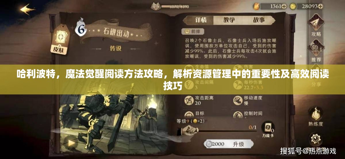 哈利波特，魔法觉醒阅读方法攻略，解析资源管理中的重要性及高效阅读技巧