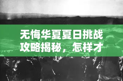 无悔华夏夏日挑战攻略揭秘，怎样才能轻松过关不费力？