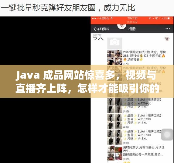 Java 成品网站惊喜多，视频与直播齐上阵，怎样才能吸引你的目光？