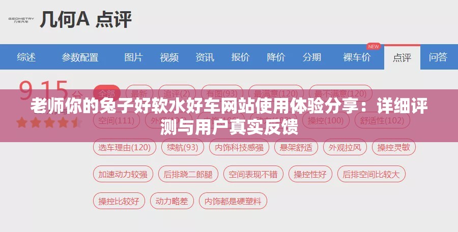 老师你的兔子好软水好车网站使用体验分享：详细评测与用户真实反馈