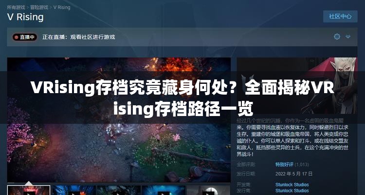 VRising存档究竟藏身何处？全面揭秘VRising存档路径一览