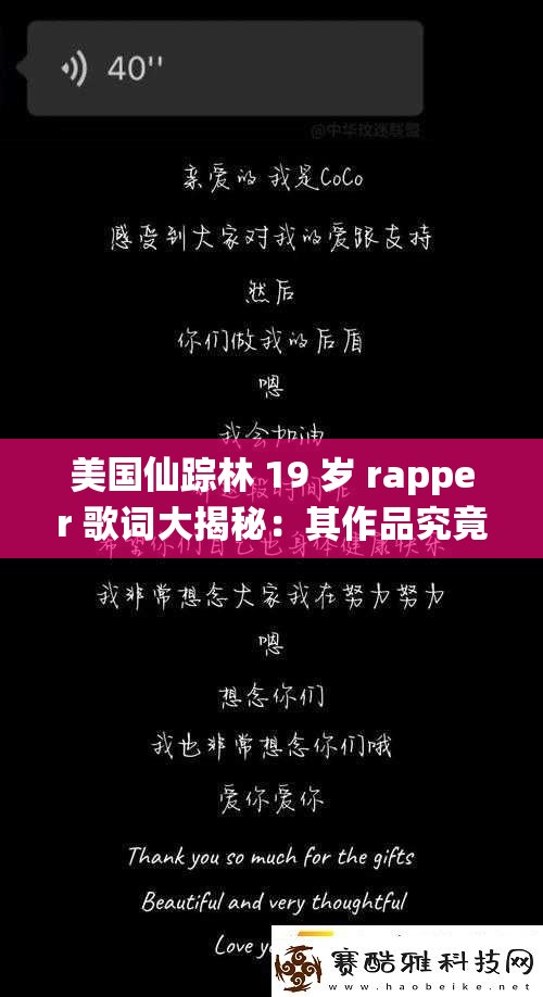 美国仙踪林 19 岁 rapper 歌词大揭秘：其作品究竟有何独特魅力？