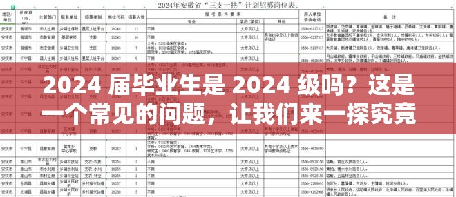 2024 届毕业生是 2024 级吗？这是一个常见的问题，让我们来一探究竟