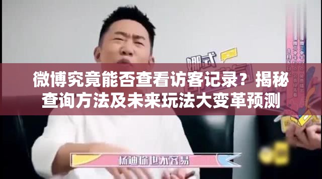 微博究竟能否查看访客记录？揭秘查询方法及未来玩法大变革预测