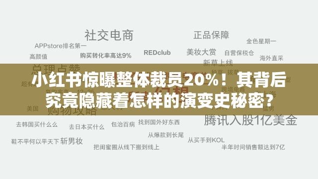 小红书惊曝整体裁员20%！其背后究竟隐藏着怎样的演变史秘密？