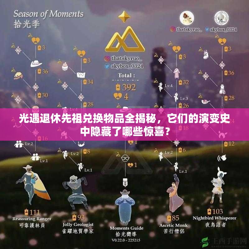 光遇退休先祖兑换物品全揭秘，它们的演变史中隐藏了哪些惊喜？