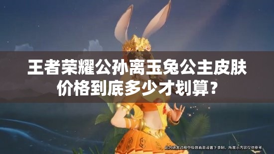 王者荣耀公孙离玉兔公主皮肤价格到底多少才划算？